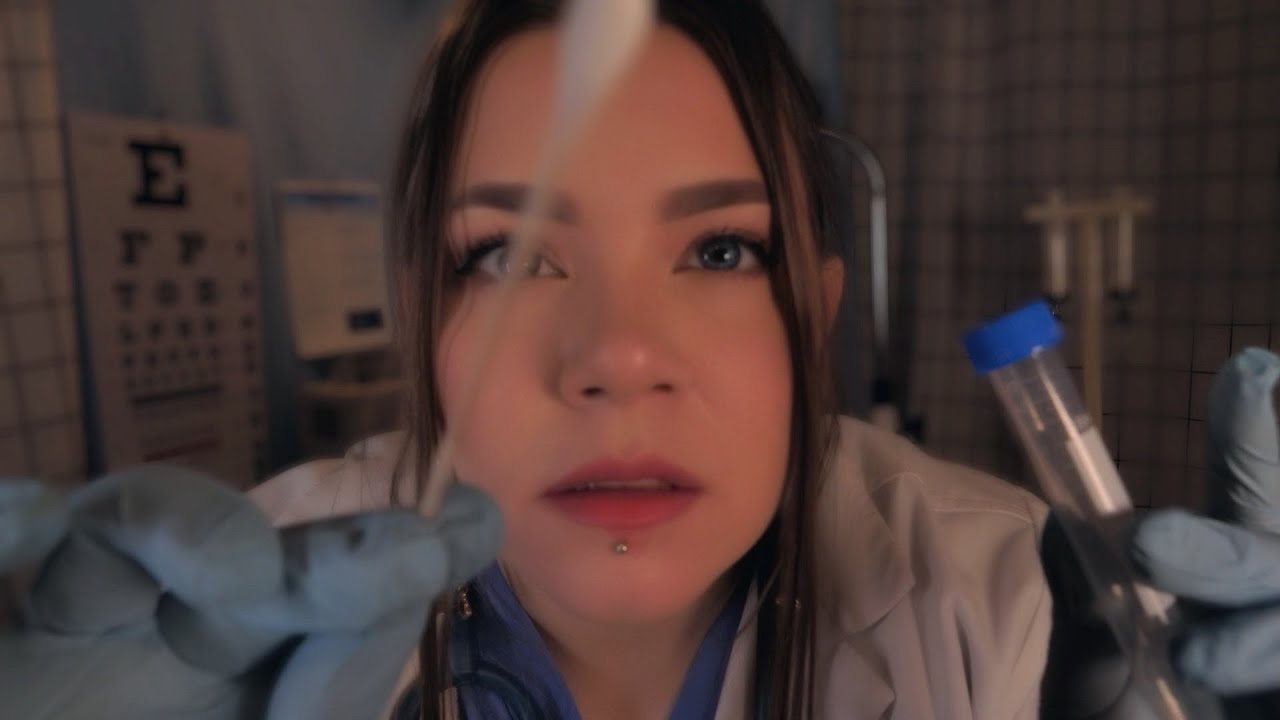 ASMR What is that growing on your face??? | Face Exam, Culture Swab Collecting, Measuring