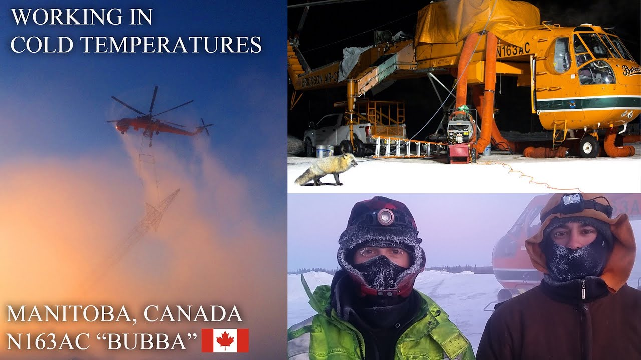 Working In Cold Temperatures with a Helicopter | February 2018 | Manitoba Canada | N163AC