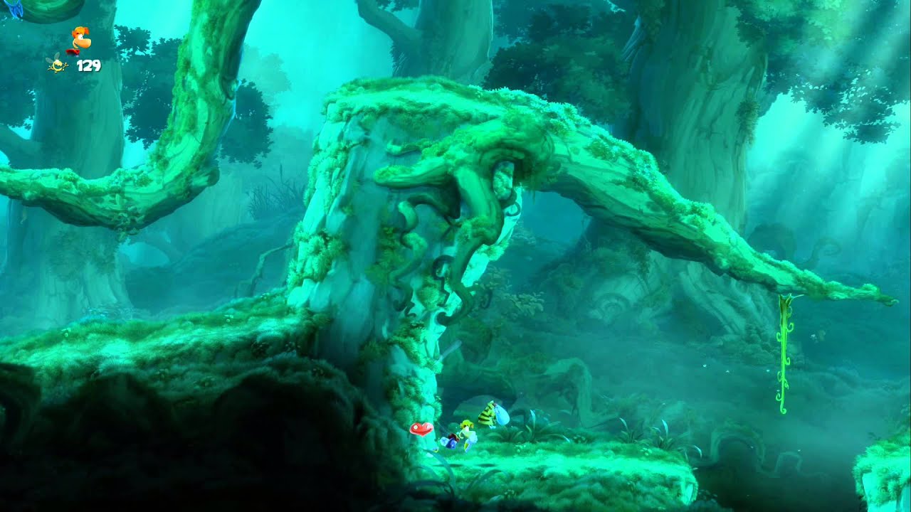 Rayman Legends 100% Walkthrough Part 2 - World 1 - Dungeon Dash & Enchanted Forest