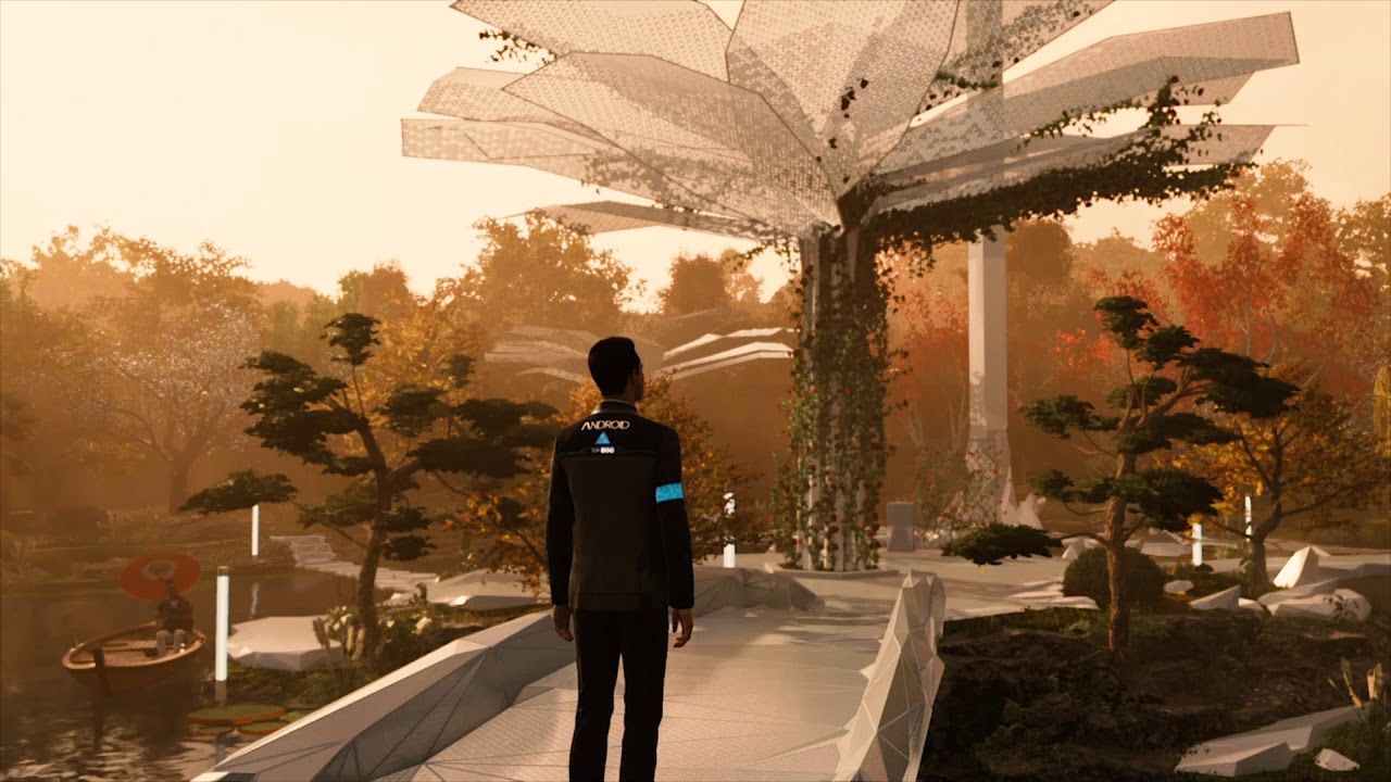 Detroit: Become Human - Zen Garden Autumn Ambiance (birds, leaves, music)