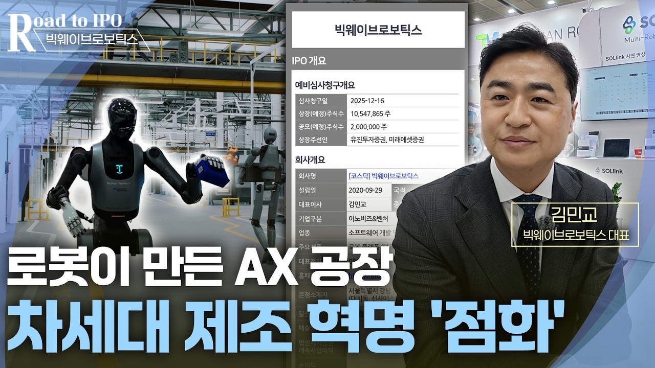 [Road to IPO] '휴머노이드+AI 자동화'…빅웨이브로보틱스 IPO 청사진