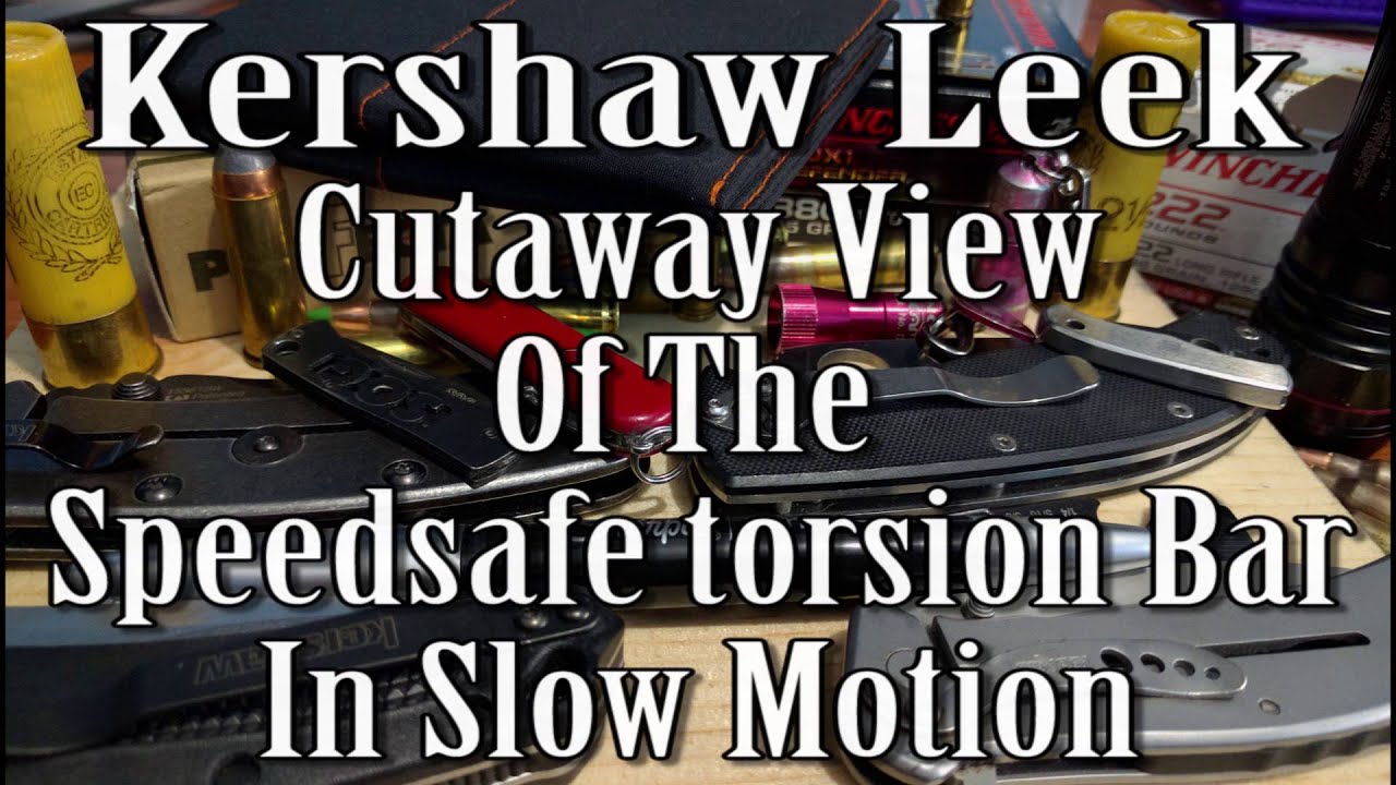 Kershaw Speed Safe Cutaway In Slow Motion / How Kershaw Speedsafe works