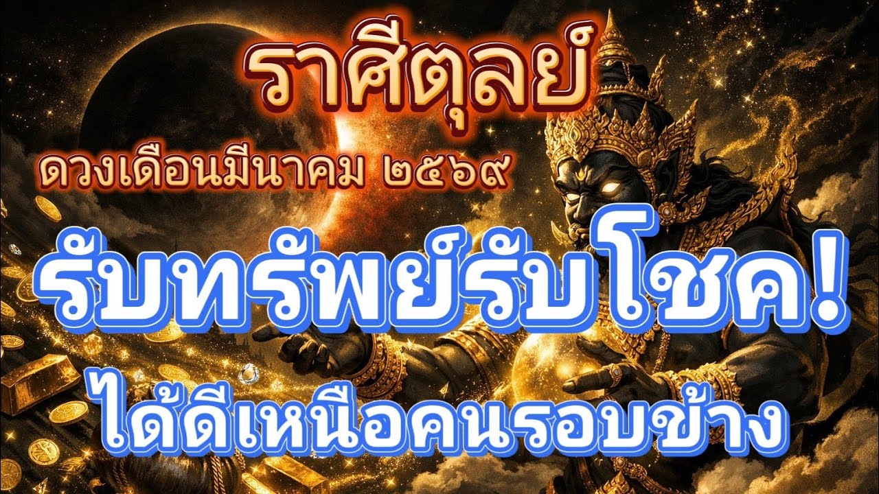 ราศีตุลย์♎รับทรัพย์รับโชค!...ได้ดีเหนือคนรอบข้าง🔮ดวงเดือนมีนาคม 2569!🪬💍👩‍❤️‍👨💒⛲🌳