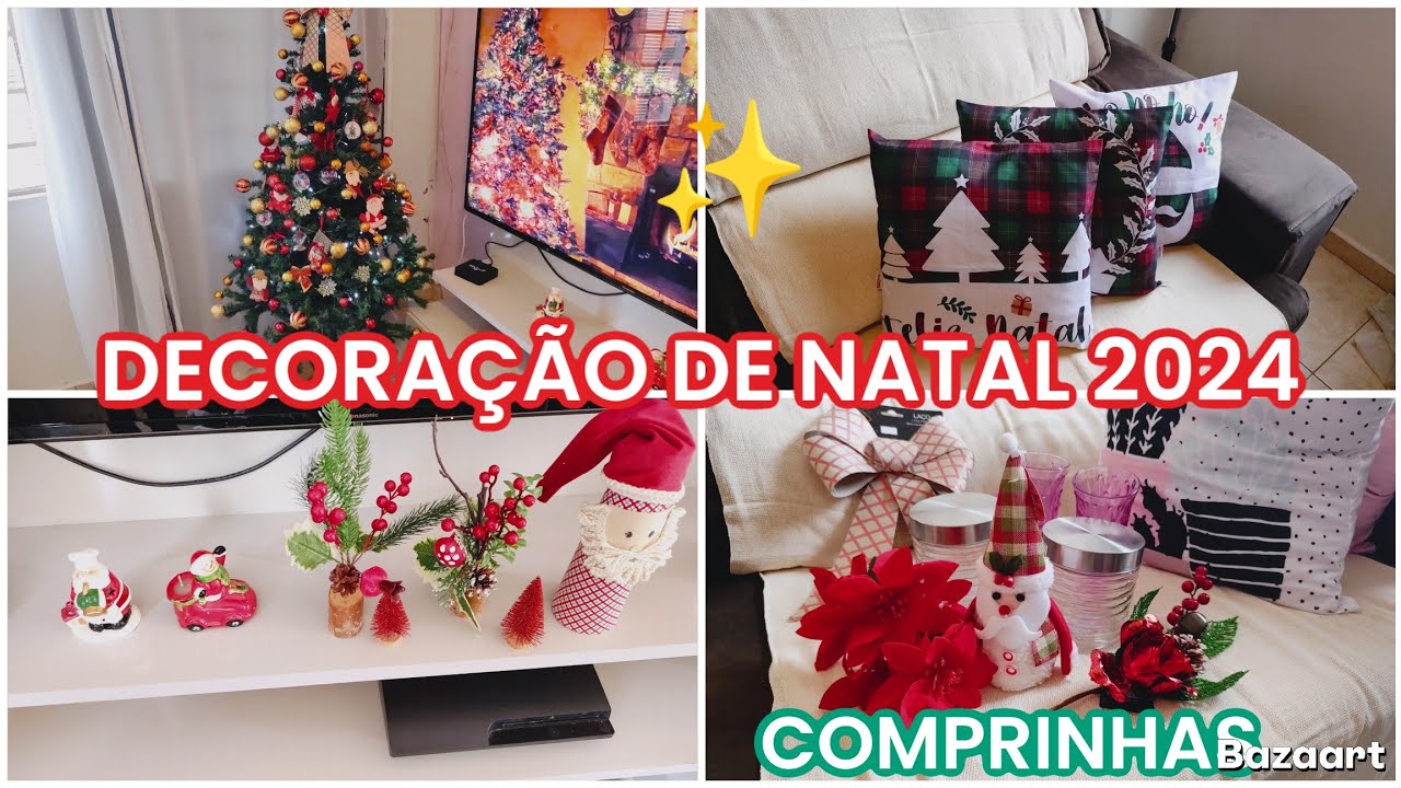 DECORAÇÃO DE NATAL 2024/DECOREI SALA PRO NATAL/ FICOU LINDA+ COMPRINHAS FOFAS- Paty Araújo