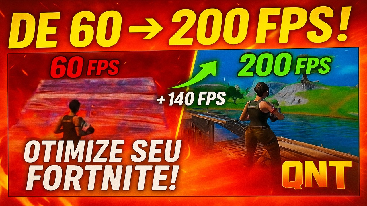 DE 60 PRA 200 FPS NO FORTNITE! 😱 (Otimização Completa 2025)