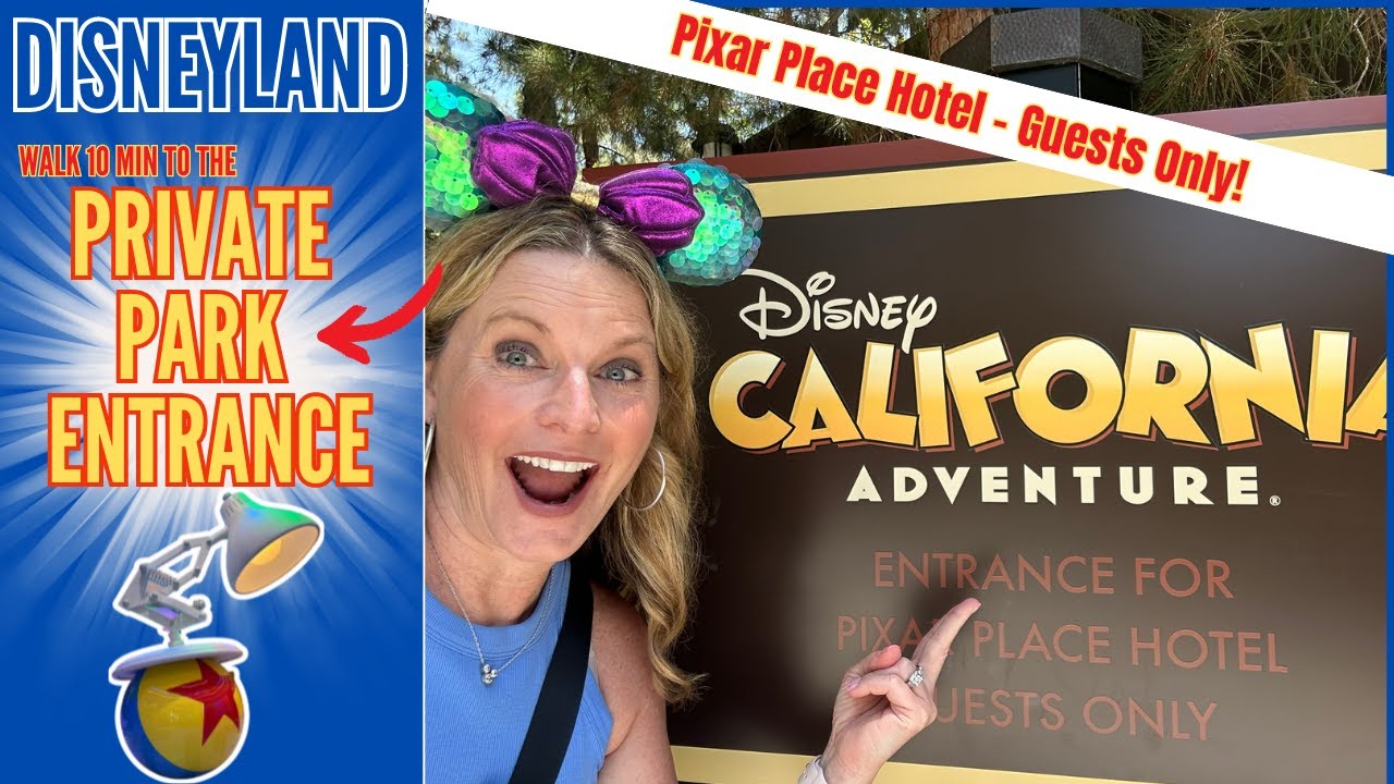 PIXAR PLACE GUESTS ONLY | California Adventure Park SECRET Entrance | Disneyland | Real Time Walk