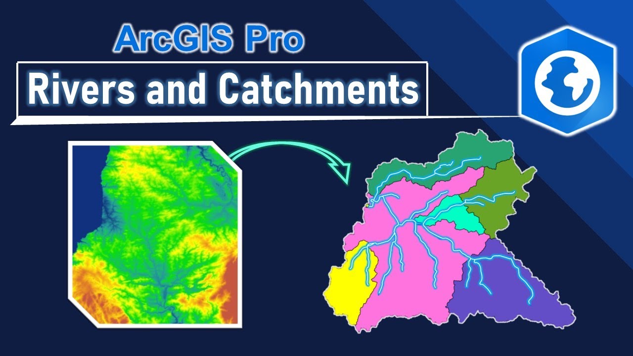 Получение данных о реках и водоразделах с помощью ArcGIS Pro