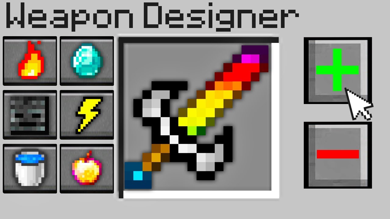 Minecraft Bedwars but you can design your own weapons...
