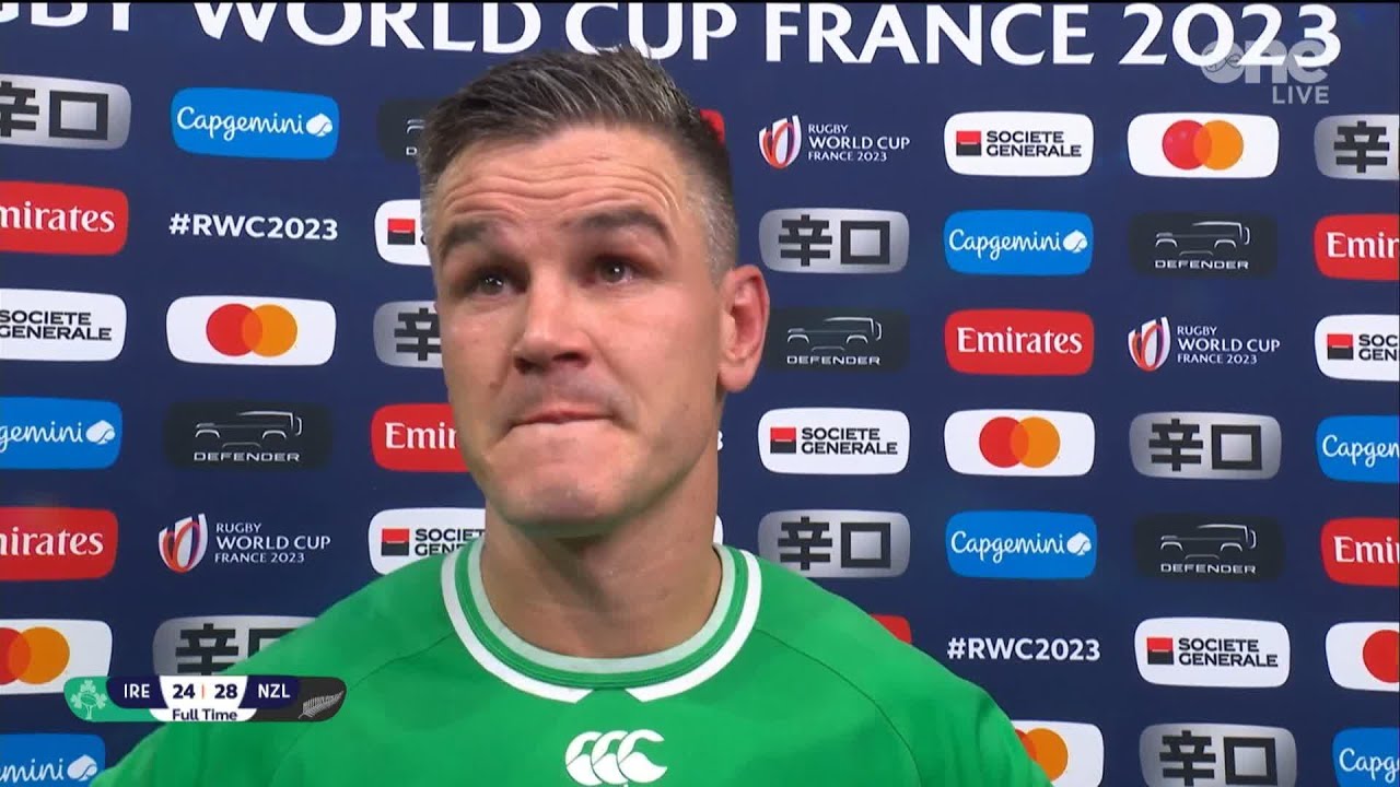 An emotional Johnny Sexton after his rugby career ends in heartbreak