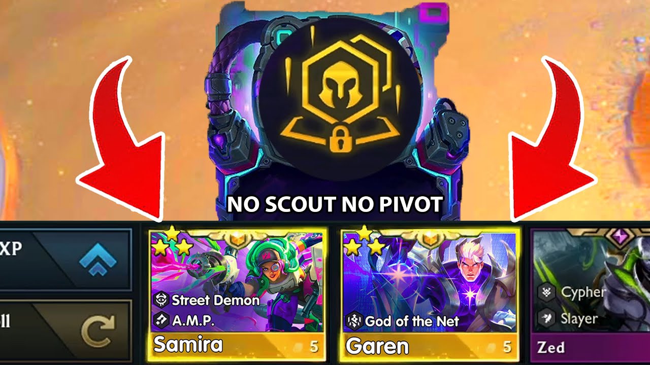 Garen + NO SCOUT NO PIVOT at 2-1 = Samira + Garen 3 Star !??