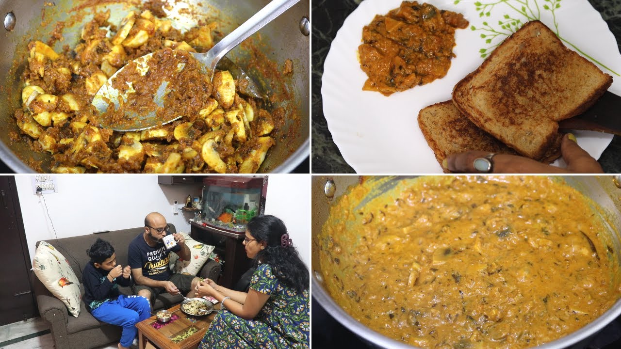 Aaj banayi Dinner me Ye  Dhamakedar Recipe...Malai Mashroom || Indian Dinner || Mashroom Ki Sabji ||