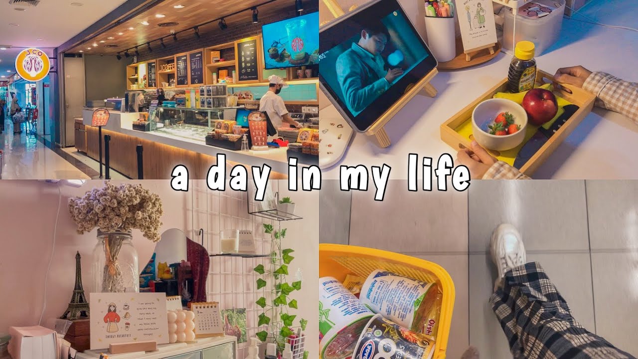 A day in my life: going to a cafe, grocery shopping, unboxing and chill | Indonesia