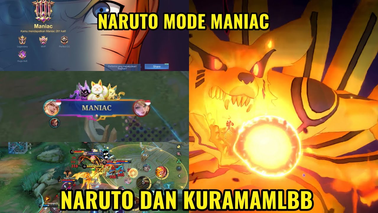NARUTO DAN KURAMA MENGAMUK DI MLBB SAMPAI MANIAC!!!!! #mobilelegends #mlbb #viral #mlbbcreatorcamp 