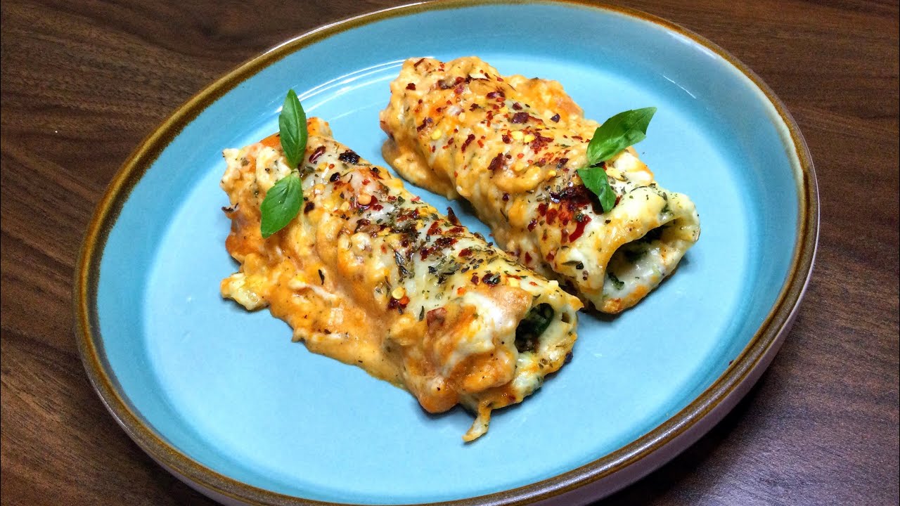 Cannelloni | Stuffed  Vegetarian Pasta | Italian Cuisine