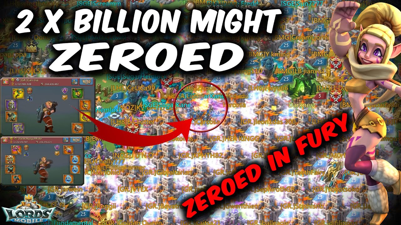 Billion Might Players Zeroed | Zeroing Player In Fury Total Destruction | Lords Mobile