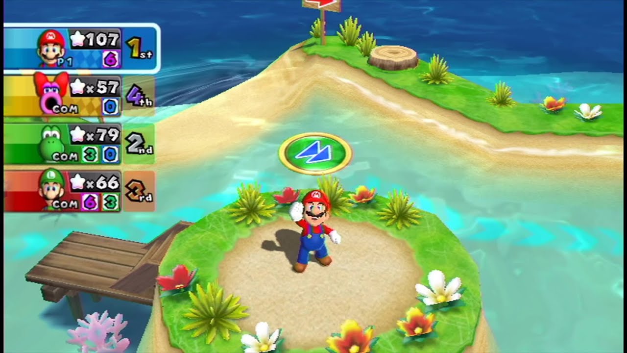 Mario Party 9 #14 Blooper Beach (Mario Vs Luigi Vs Yoshi Vs Birdo)