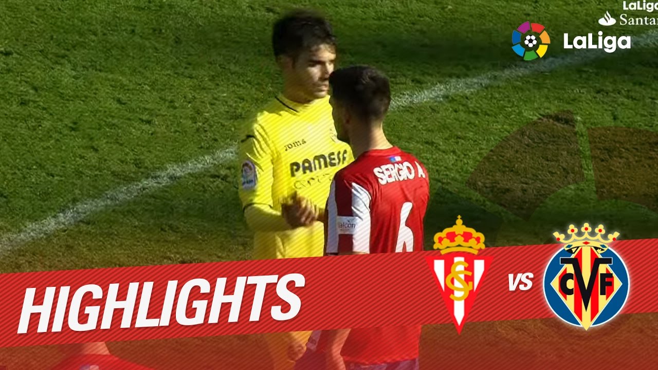 Resumen de Sporting de Gijón vs Villarreal CF (1-3)