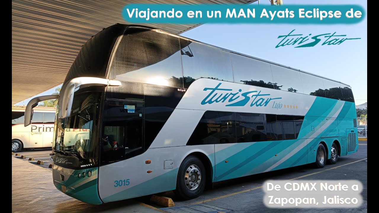 A bordo de un Autobús DOBLE PISO de Turistar ¡CON ASIENTOS MARCOPOLO! De CDMX Norte a Zapopan, Jal.