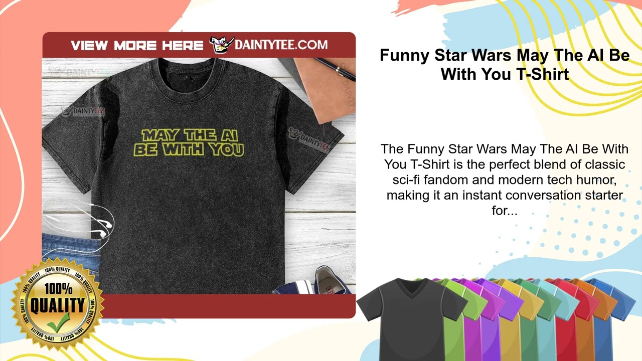 Funny Star Wars May The AI Be With You T-Shirt