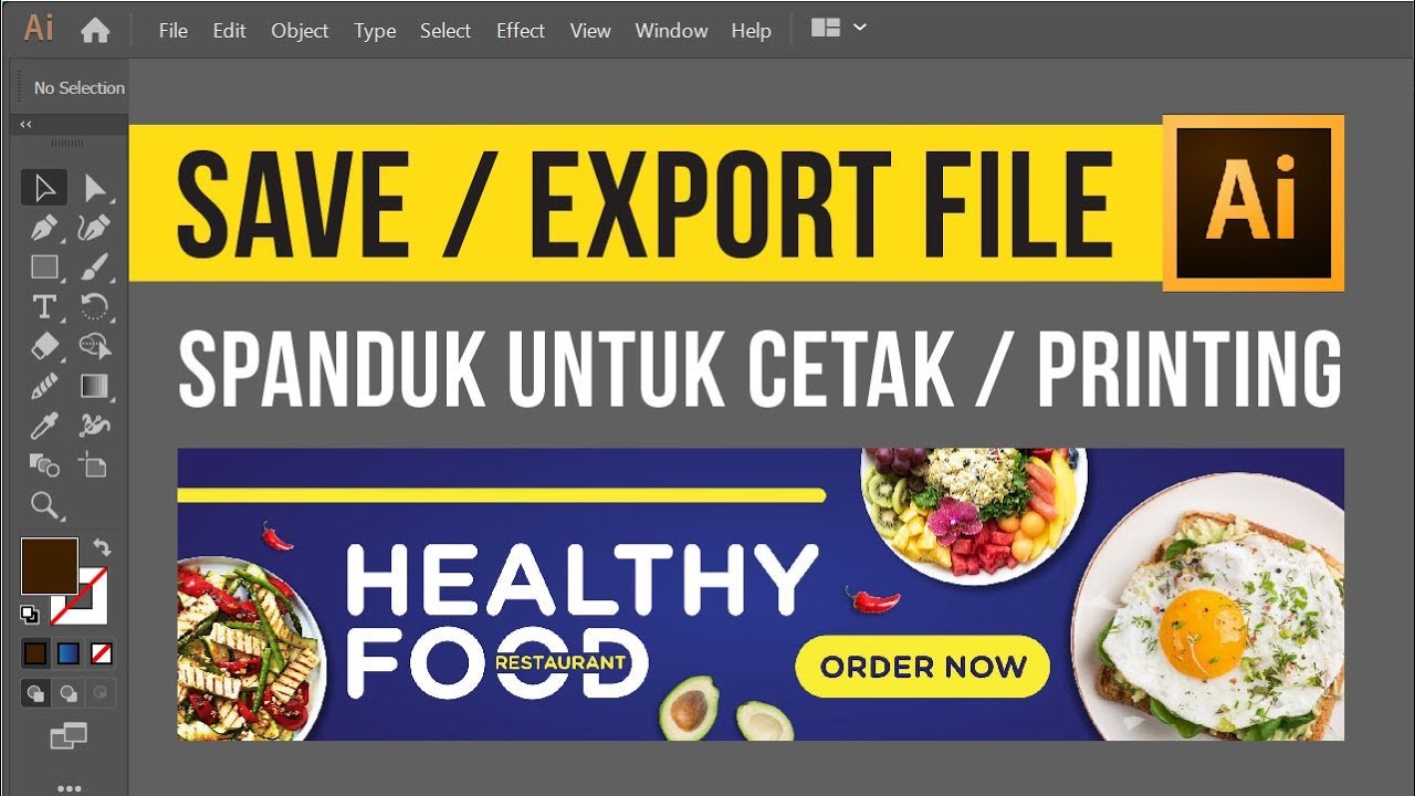 3 Cara Export File Banner di Adobe illustrator untuk Printing atau Cetak (ukuran skala perbandingan)