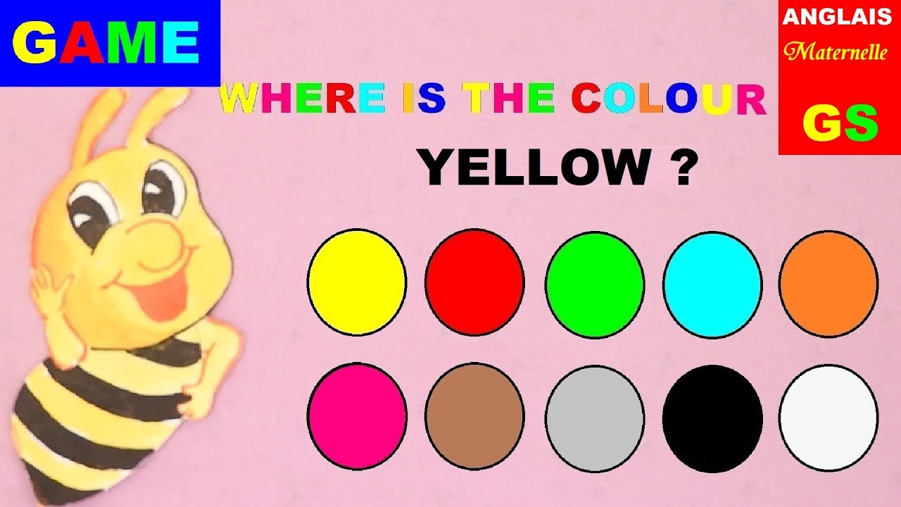 10 couleurs en anglais pour les petits : jeu intuitif en maternelle