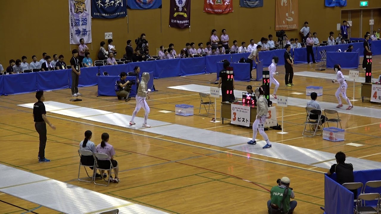 2019年IH フェンシング 男子 サーブル 決勝 第7試合 加藤（愛工大名電 愛知）×小久保 星槎国際川口 埼玉）3ピスト