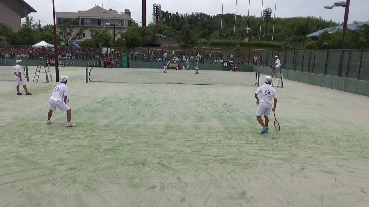 2017 東海高等学校総合体育大会ソフトテニス　男子個人戦　3回戦　久山・大友（中京）　対　柘植・村瀬（岡崎城西）
