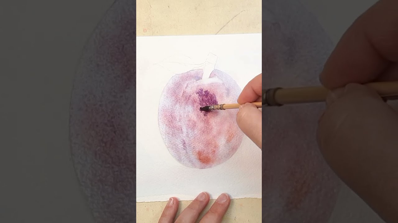 Peindre une Prune à l'Aquarelle 🍑 | Nelly Rosso