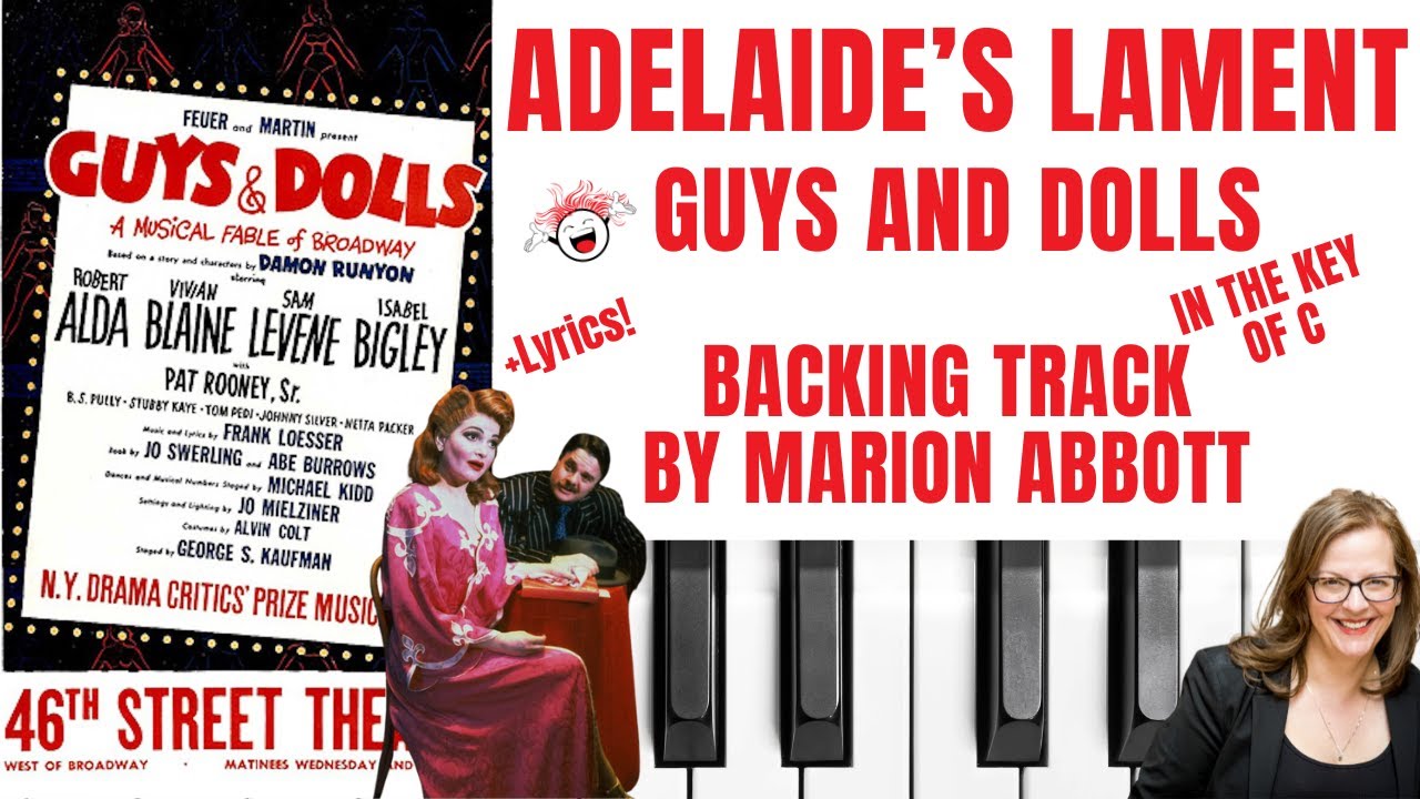 Adelaide's Lament (Guys And Dolls) - Backing Track & Lyrics 🎹 *C*