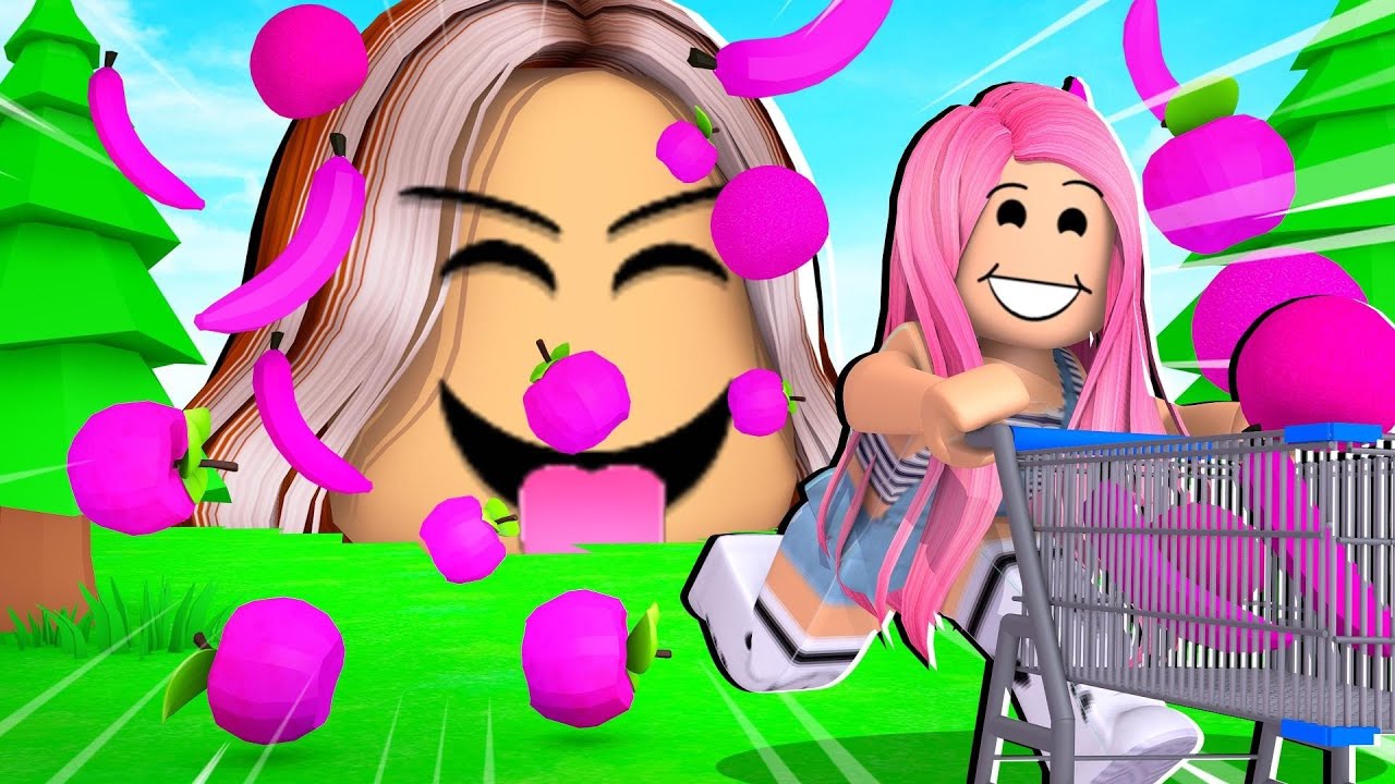 A DUPLA MAIS MALUCA COMENDO COMIDA DE UMA COR SÓ (Roblox Eat-Same Color Food)