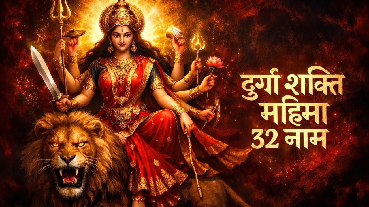 माँ दुर्गा की द्वात्रिंशन्नाममाला | 32 दिव्य नाम | सुनते ही संकट नाश | Durga 32 Names Stotra