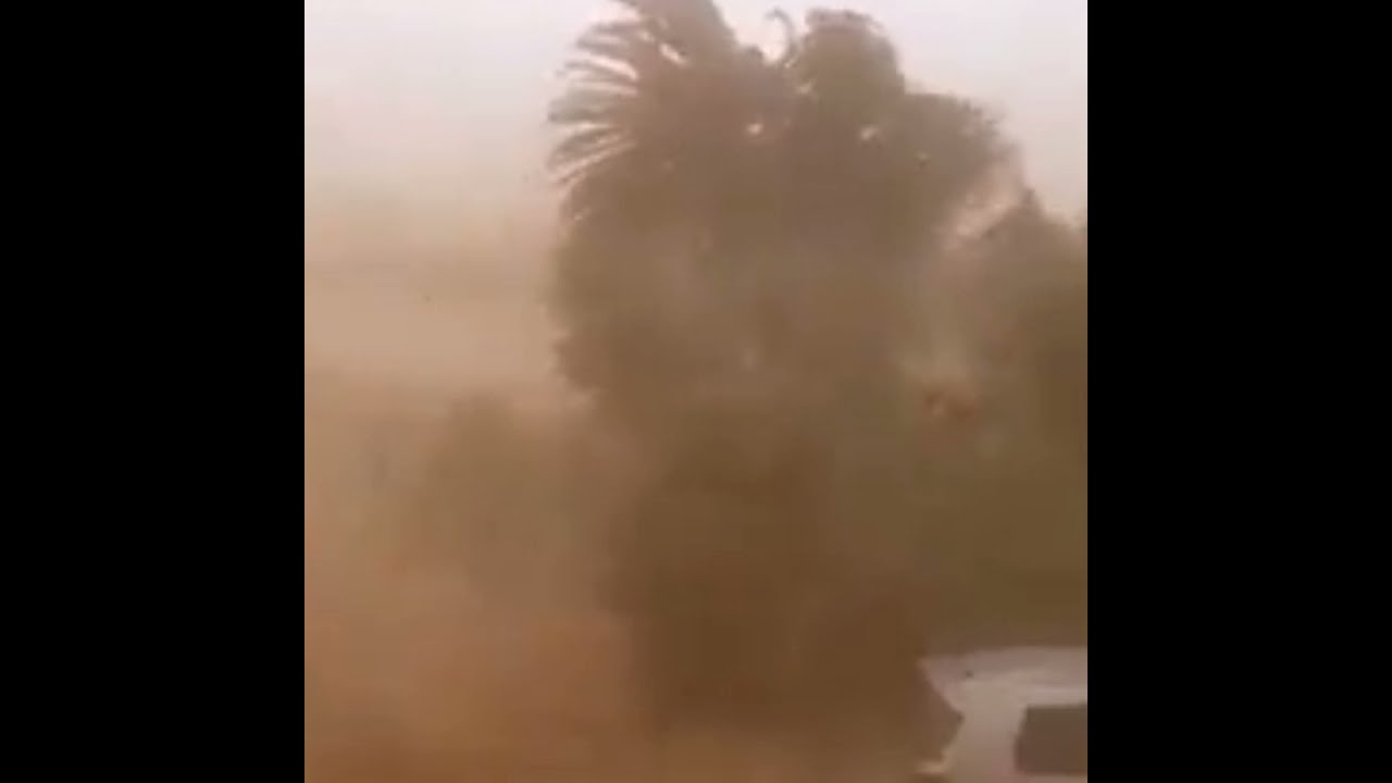 رياح قوية وساخنة والعجاج بهوارة اقليم تارودانت houara taroudant