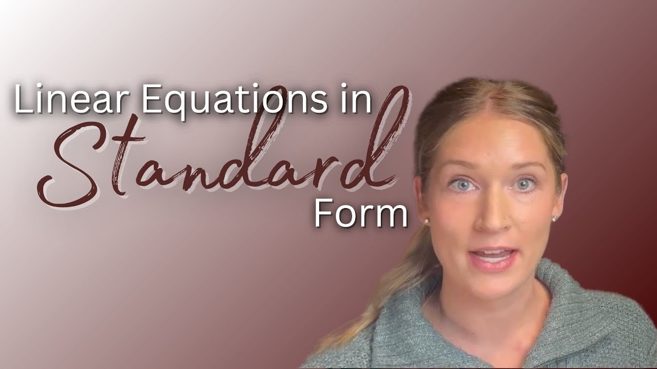 Graphing Linear Equations from Standard Form (Ax + By = C)