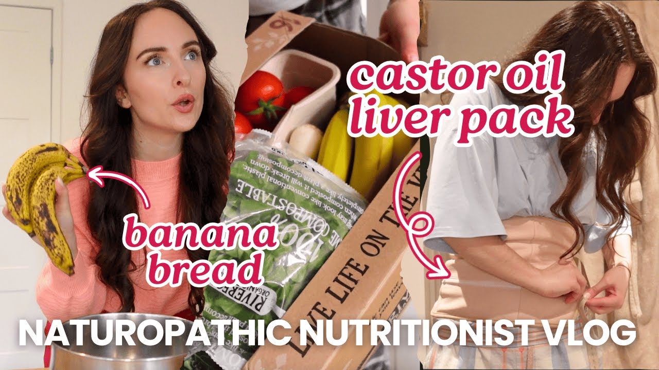 How To Do A Castor Oil Liver Pack, Healthy Banana Bread + Food Delivery Haul 🌿 Nutritionist VLOG