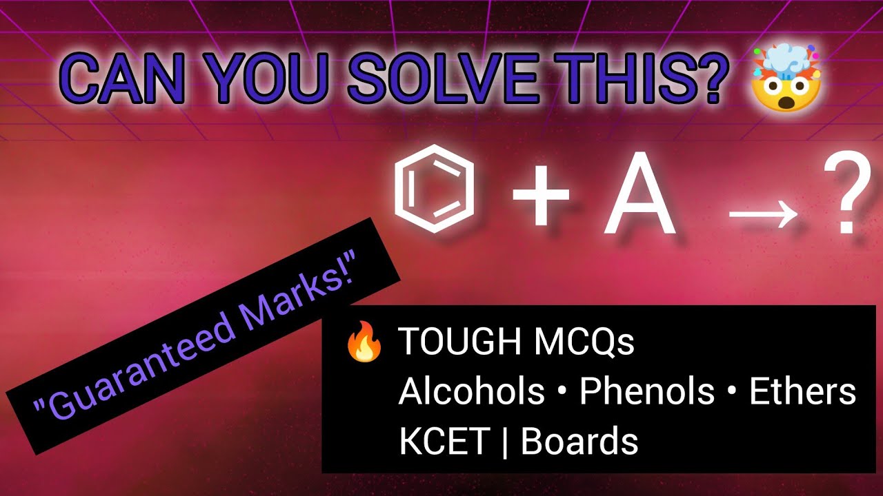 Alcohols,Phenols and Ethers Imp MCQS - Class 12 Chemistry score 20 full marks🤞🏼💯 | KCET |