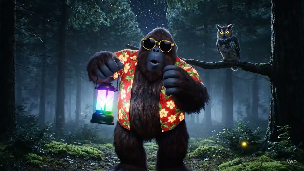 Bigfoot&rsquo;s Epic Forest Dance Party! 🕺🌲 #AIReels