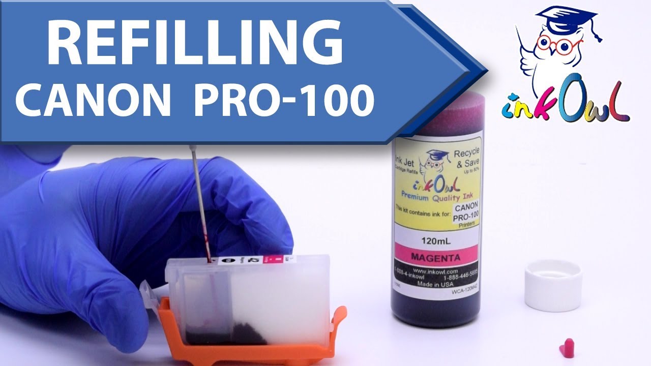 How to refill CANON CLI-42 PRO-100 Refillable Cartridges
