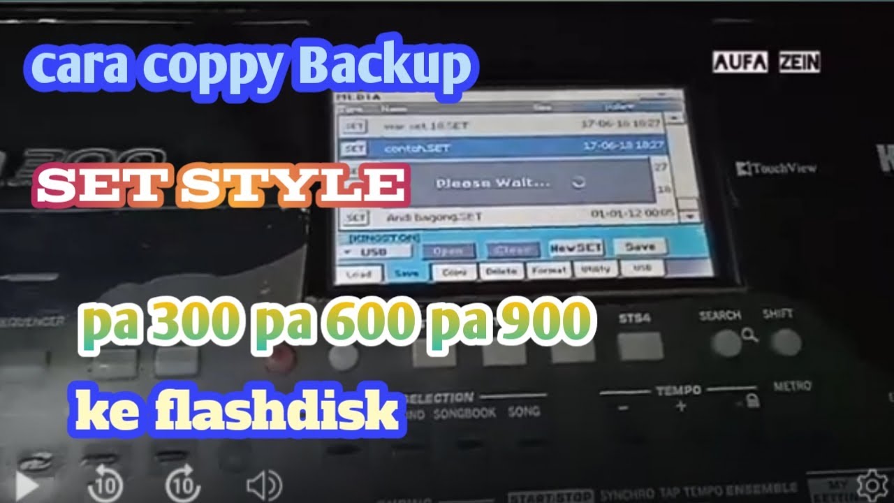 Cara Coppy atau Backup set style keyboard korg PA 300 PA 600 ke flashdisc