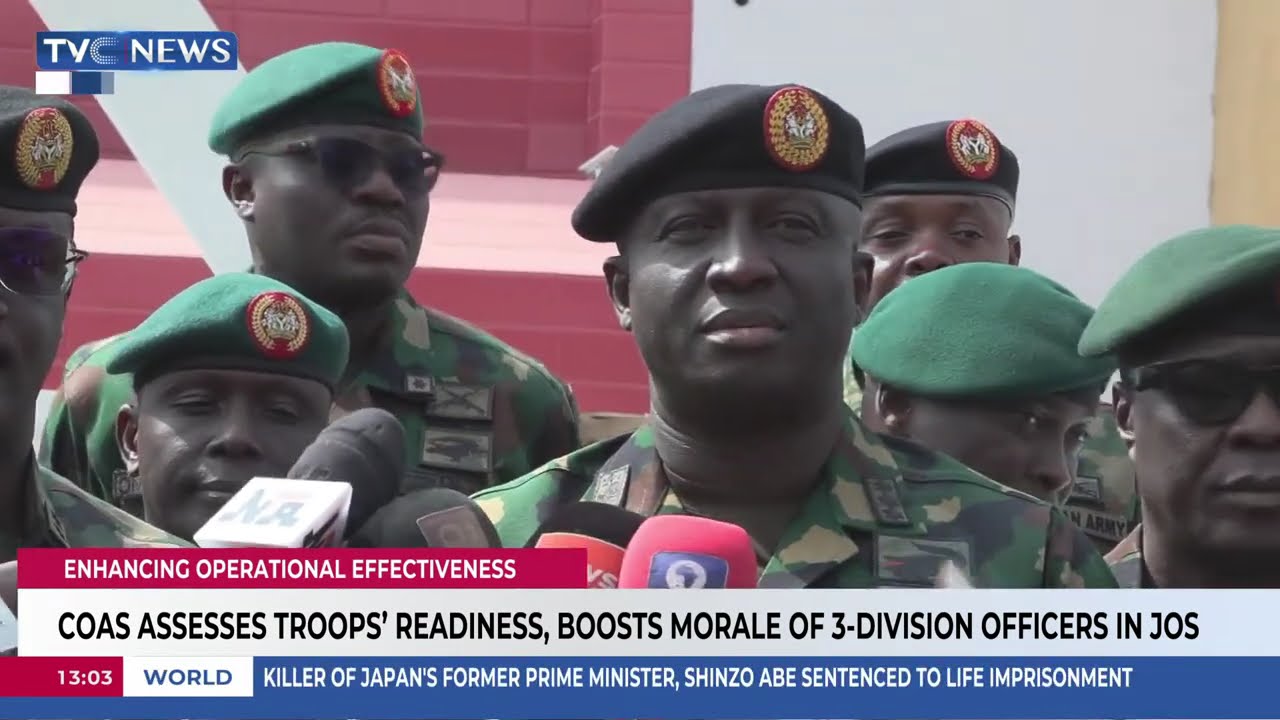 COAS Assesses Troops' Readiness, Boosts Morale Of 3-Division Officers In Jos