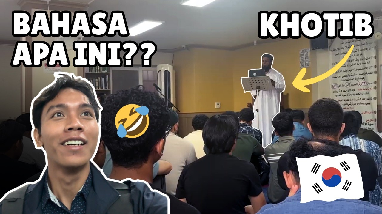 🟡GOKILL !! SHOLAT JUMAT DI MASJID KOREA, TEBAK BAHASA KHOTBAH NYA?? 🤣😱
