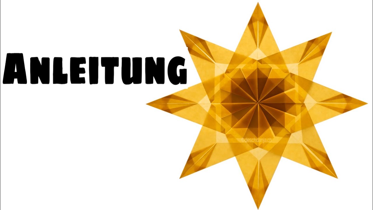 Fenstersterne Transparentpapier | einfach selber basteln und Falten | Schritt für Schritt Anleitung