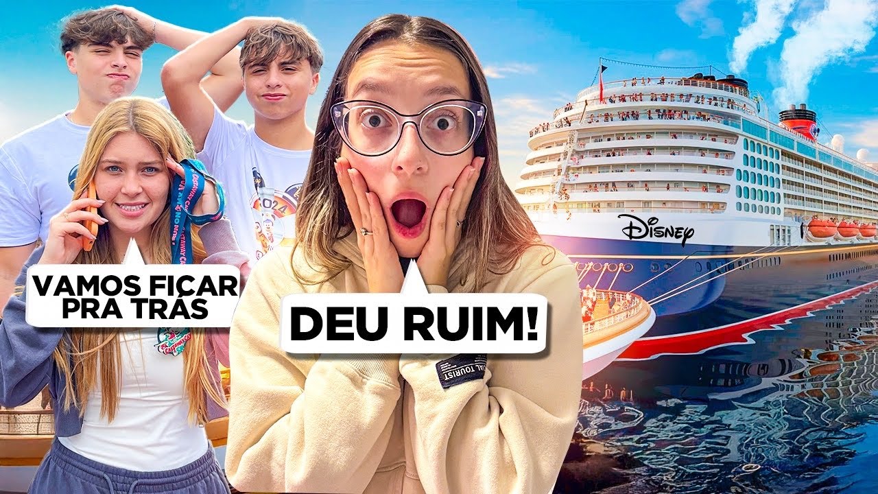 DEU RUIM! QUASE QUE MEUS AMIGOS  FICARAM PRA TRÁS NA ILHA NO CRUZEIRO DA DISNEY