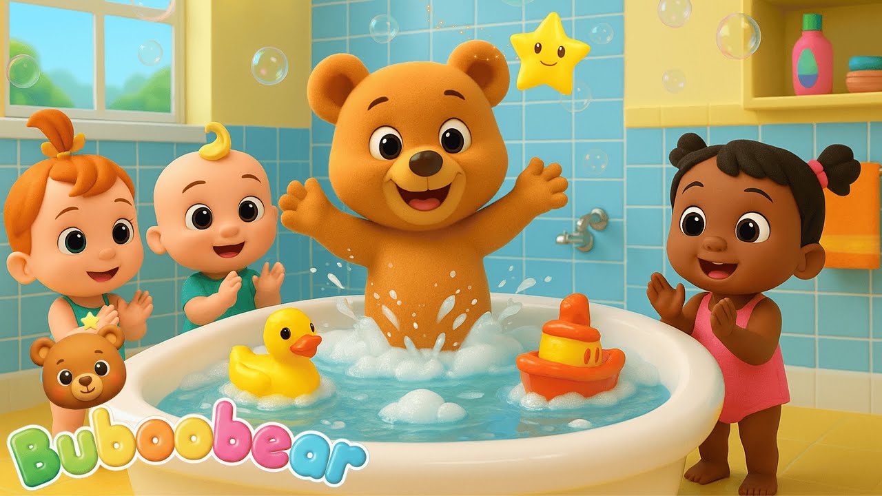 Bath time with BubooBear! @buboobear - Nursery Rhymes & Kids Songs