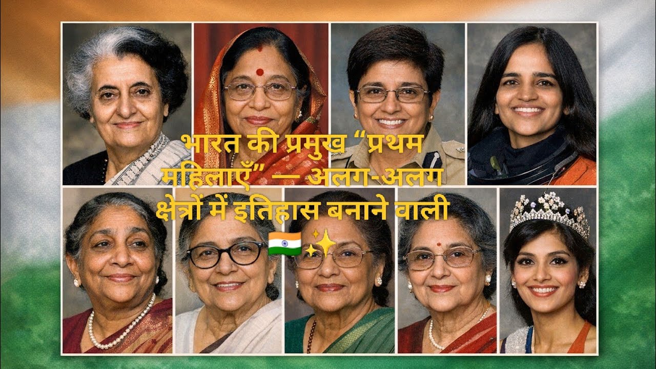 भारत की प्रथम महिलाएँ – भाग 1 (important GK facts)