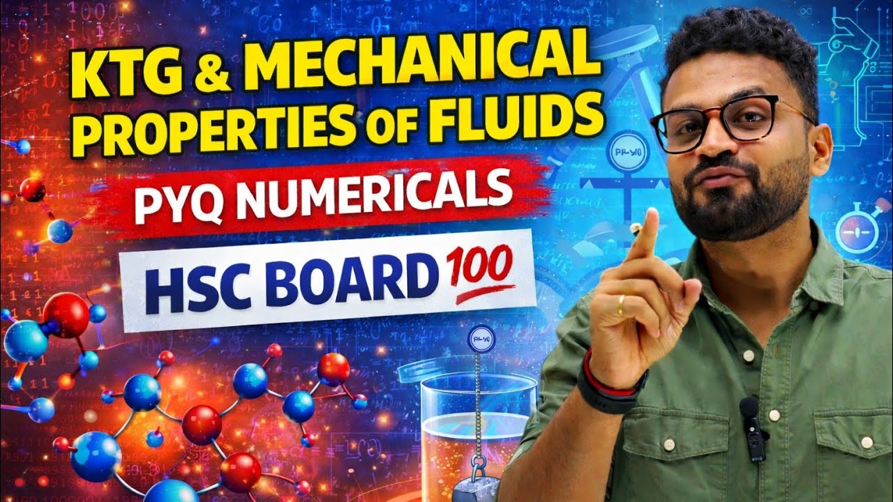 HSC Physics KTG & Mechanical properties| Previous Year NUMERICALS 🔥 | Board Exam 
