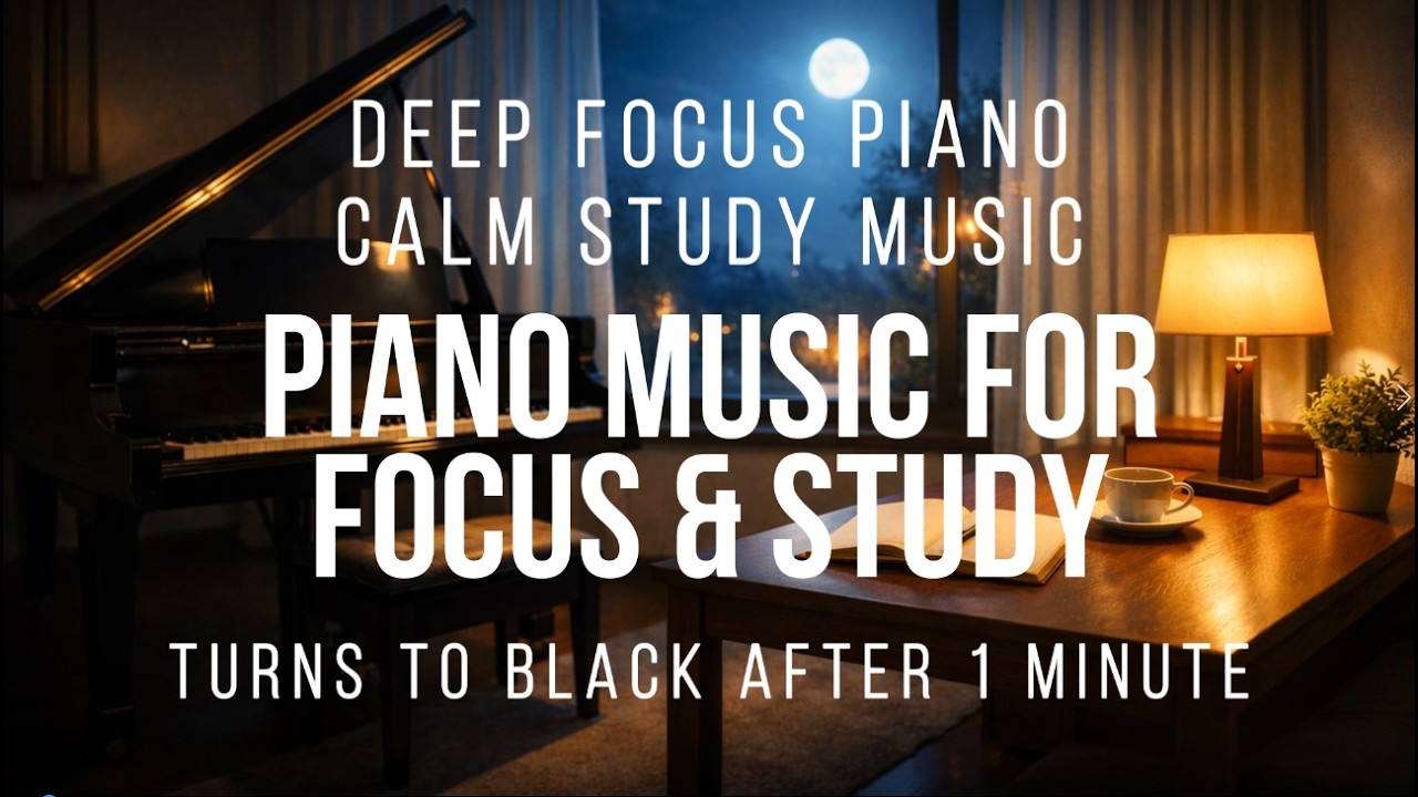 Quiet Pages - Deep Focus Piano - Calm Study Music for Concentration (No Distractions)