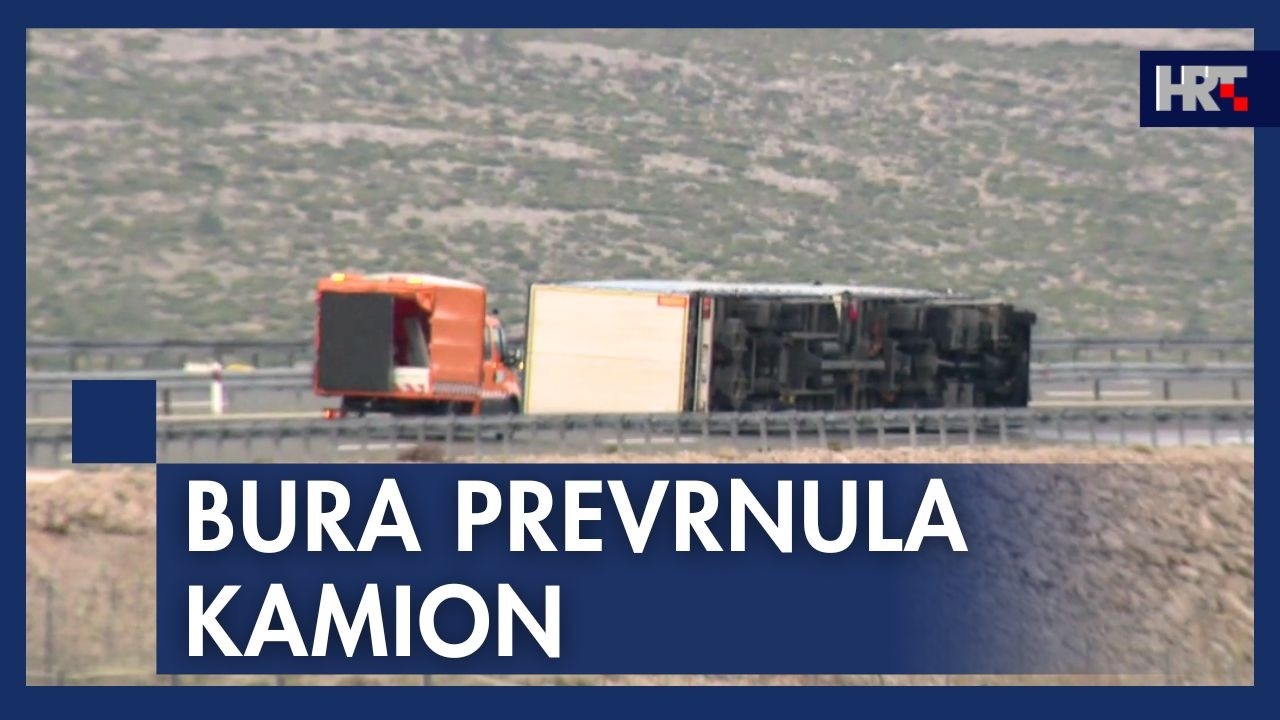 Prva marčana bura prevrnula kamion