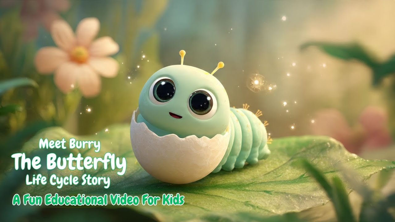Meet Burry The Butterfly Life Cycle Story | A Fun Educational Video For kids | Story Telling Style