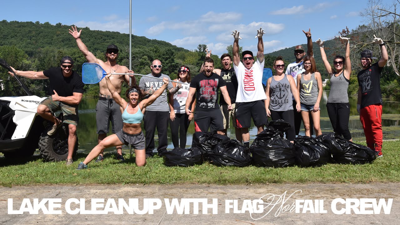 LAKE CLEAN UP w/ FLAGNORFAIL STAFF