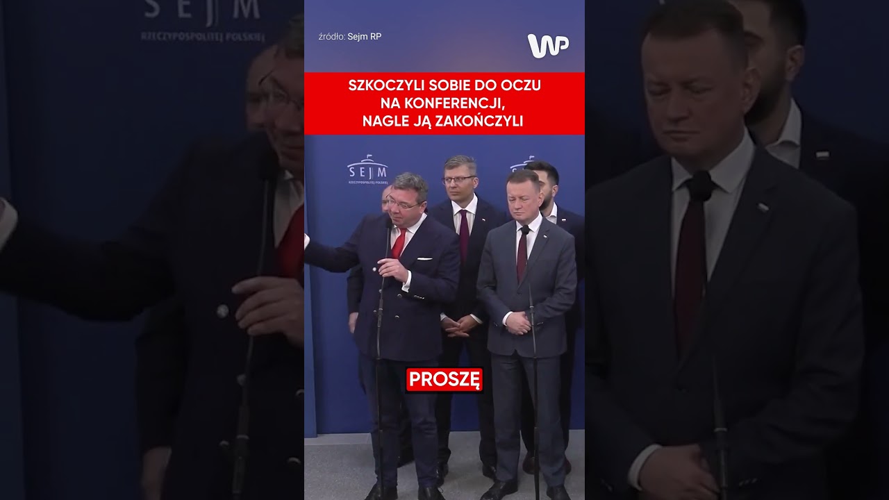 Przerywają konferencję po pytaniu o Telusa. "Czy zostaje w partii?”